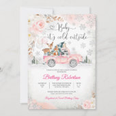 Winter Woodland Baby Shower Invitation 招待状 (正面)