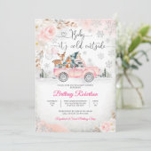 Winter Woodland Baby Shower Invitation 招待状 (スタンド正面)