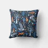 Winter Woodland Blue/金ゴールドID785 クッション (裏面)