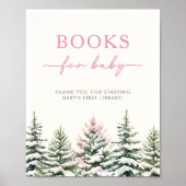 Winter Woodland Books for Baby Sign ポスター (正面)