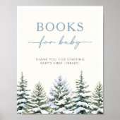 Winter Woodland Books for Baby Sign ポスター (正面)