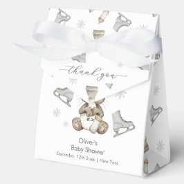 Winter Woodland Bunny Ice Skate Baby Shower  フェイバーボックス
