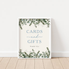 Winter Woodland Cards & Gifts Sign ポスター
