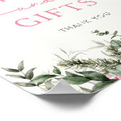 Winter Woodland Cards & Gifts Sign ポスター (角)