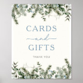 Winter Woodland Cards & Gifts Sign ポスター (正面)