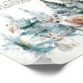 Winter Woodland Cold Outside Late Night Diapers ポスター (角)