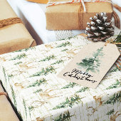 Winter Woodland Deer Christmas Wrapping Paper  ラッピングペーパー