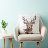 Winter Woodland Deer Pillow クッション (椅子)