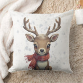 Winter Woodland Deer Pillow クッション (ブランケット)