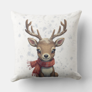 Winter Woodland Deer Pillow クッション