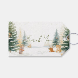 Winter Woodland Favor Tags – Snowy Pines ギフトタグ
