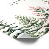 Winter Woodland Favors Sign ポスター (角)