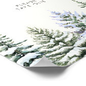 Winter Woodland Favors Sign ポスター (角)