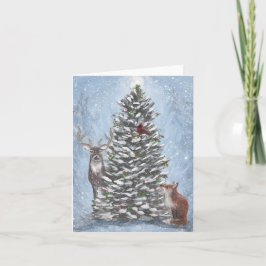 Winter Woodland Folded Card 案内状