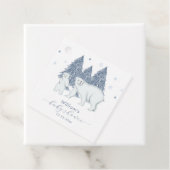 Winter Woodland Forest Polar Bear Baby Shower フェイバータグ (インサイチュ)