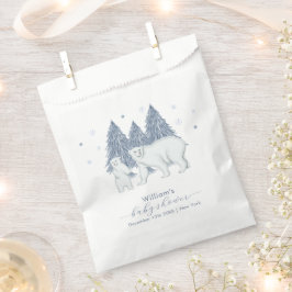 Winter Woodland Forest Polar Bear Baby Shower  フェイバーバッグ