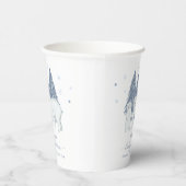 Winter Woodland Forest Polar Bear Baby Shower  紙コップ (右)