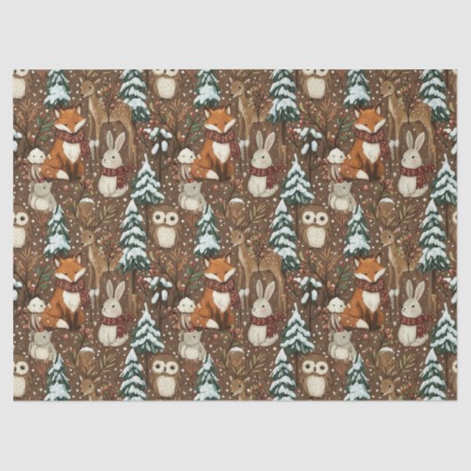 Winter Woodland Friends – Cute Animals (4) 薄葉紙 (正面)