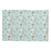 Winter Woodland Friends – Cute Holiday Pattern 枕カバー (裏面)