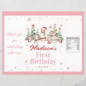 Winter Woodland Girl Birthday Chip Bag Wrapper チラシ (正面)