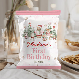 Winter Woodland Girl Birthday Chip Bag Wrapper チラシ