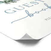 Winter Woodland Guest Book Sign ポスター (角)