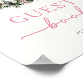 Winter Woodland Guest Book Sign ポスター (角)