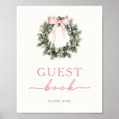 Winter Woodland Guest Book Sign ポスター (正面)