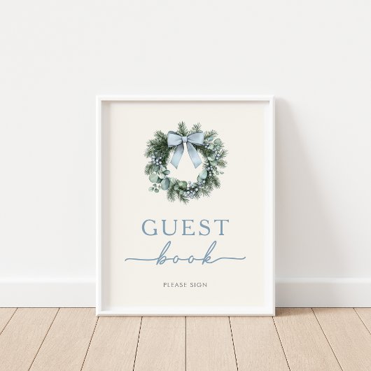 Winter Woodland Guest Book Sign ポスター