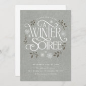 Winter Woodland Holiday Soiree Invitation 招待状 (正面/裏面)