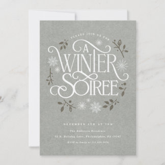 Winter Woodland Holiday Soiree Invitation 招待状