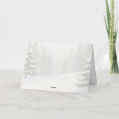 Winter Woodland Merry Christmas Forest Animals シーズンカード (裏面)