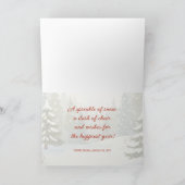 Winter Woodland Merry Christmas Forest Animals シーズンカード (内部)