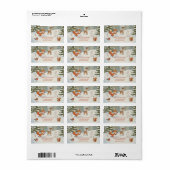 Winter Woodland Merry Christmas Forest Animals ラベル (フルシート)