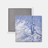 Winter Woodland near Courcheval 2008 マグネット (正面/裏面)
