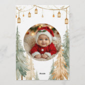 Winter Woodland Photo Birthday Invitation – Pastel 招待状 (裏面)