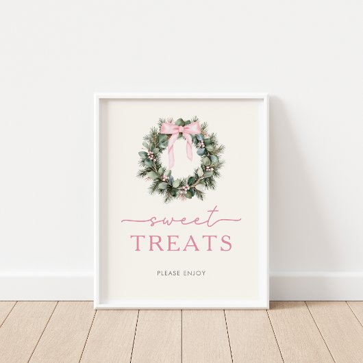 Winter Woodland Sweet Treats Sign ポスター
