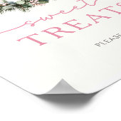 Winter Woodland Sweet Treats Sign ポスター (角)