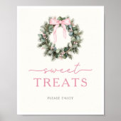 Winter Woodland Sweet Treats Sign ポスター (正面)