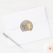 Winter Woodland Thank You Stickers ラウンドシール (封筒)