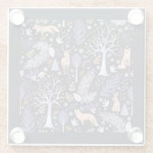 Winter Woodland Violet/金ゴールドID785 ガラスコースター (裏面)