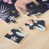 Winter Woodland Violet/金ゴールドID785 ジグソーパズル (側面)