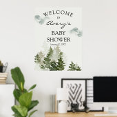 Winter Woodland Welcome Signポスター ポスター (ホームオフィス)