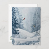Winter Woods Wonderland Postcard シーズンポストカード (正面/裏面)