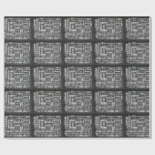 Winter Word Cloud on chalkboard ラッピングペーパー (フラット)