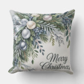 "Winter Wreath Christmas" クッション (正面)