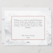 Winter Wreath & Red Cardinal Christmas シーズンカード (裏面)