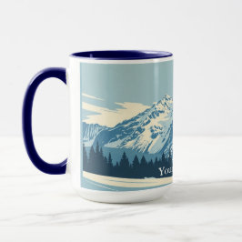 Winter Yosemite Valley: Retro National Park マグカップ