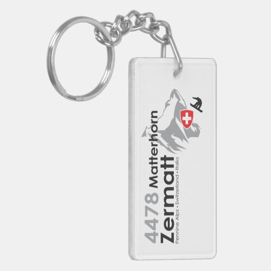 Winter Zermatt keychain キーホルダー (正面左)