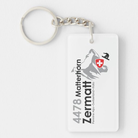 Winter Zermatt keychain キーホルダー (正面)
